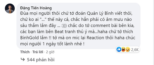 ViruSs và Bình Gold đã cho thấy "sức mạnh bàn phím" khi liên tục đăng status và sang tận FB của nhau để bình luận qua lại, cãi tay đôi cho bằng được không ai chịu nhường ai.