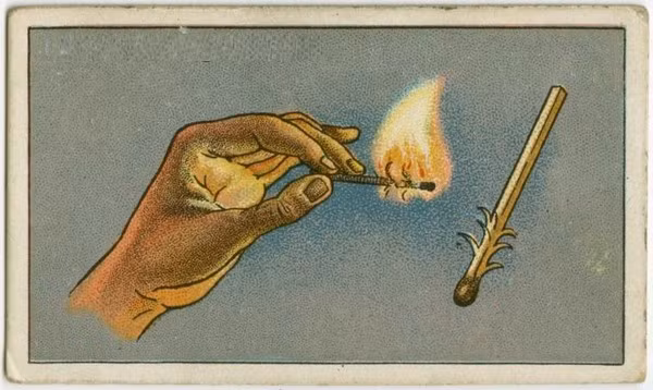 Nếu gặp chút ít khó khăn khi thắp lửa bằng diêm mà xung quanh gió thổi mạnh, chỉ cần khía đầu que diêm tõe ra giống như trong bức hình. Khi diêm cháy, diện tích tiếp xúc với oxy của diêm cũng lớn hơn so với que diêm thông thường.