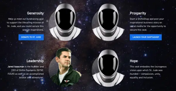 Được gọi với cái tên "Inspiration4" – công ty xem đây là "sứ mệnh toàn công dân đầu tiên trên thế giới" và nó hiện được lên lịch phóng từ Trung tâm vũ trụ Kenedy trong quý cuối cùng của năm.