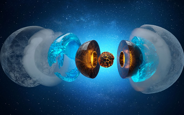 Còn thành phần chính tạo ra các lớp bên ngoài là… kim cương và silica (một loại tinh thể siêu cứng, tồn tại trên Trái Đất dưới nhiều dạng, trong đó nổi tiếng nhất là thạch anh).