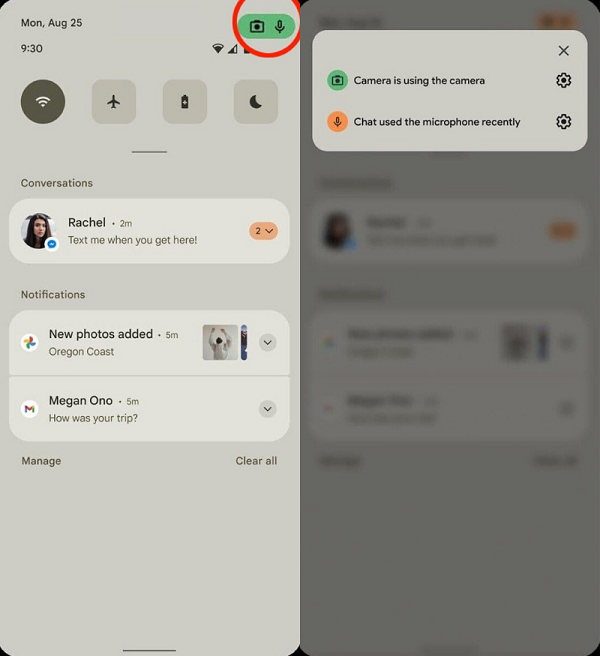 Các tùy chọn “Chặn máy ảnh” hoặc “Tắt tiếng micro” đã được bổ sung trong cài đặt nhà phát triển trên Android 12. Khi chọn một trong hai tùy chọn trên, bạn có thể cắt quyền truy cập máy ảnh và micro ngay cả khi ứng dụng đã được cấp quyền trước đó.
