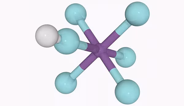 Axit fluoroantimonic phân hủy nhanh và phát nổ khi tiếp xúc với nước. Vì đặc điểm này, axit fluoroantimonic không thể sử dụng trong dung môi có nước. Nó chỉ được sử dụng trong môi trường axit flohydric.