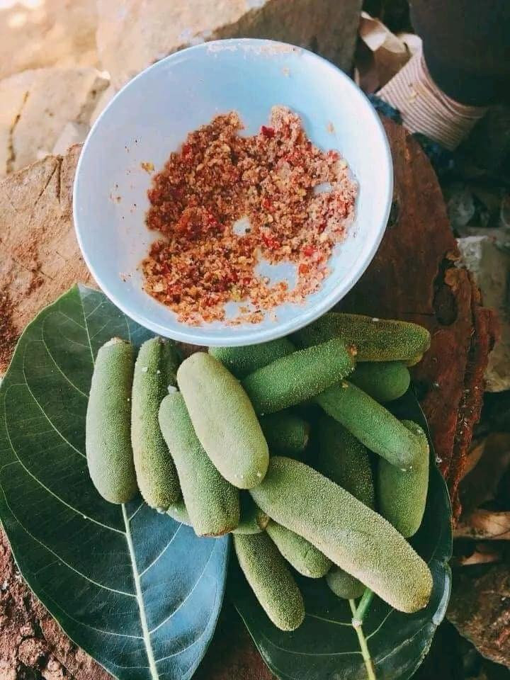 Quả mít ngon chấm muối nhưng ngày xưa đứa trẻ nào cũng thi nhau ăn. (Ảnh: Tổng hợp Facebook)