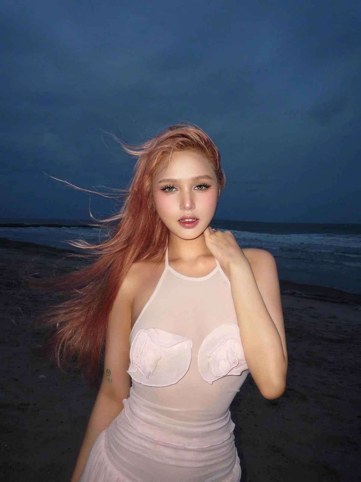 Xoài Non, tên thật là Phạm Trang và từng nổi đình đám trên mạng xã hội Instagram vì sở hữu nhan sắc xinh đẹp, có đường nét gương mặt lai Tây. Điểm thu hút của người đẹp khiến nhiều người “thương nhớ” là đôi mắt to tròn, sáng và mũi cao.