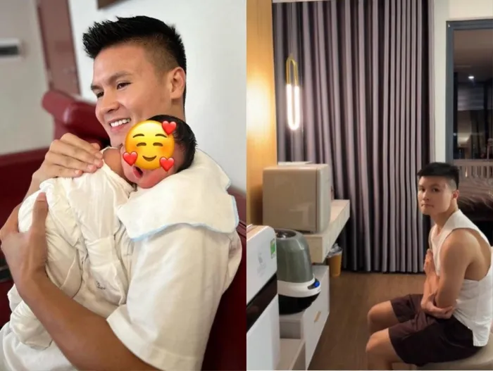 Không chỉ mẹ chồng, Quang Hải dù có lịch trình bận rộn nhưng luôn dành thời gian cho vợ và con trai.