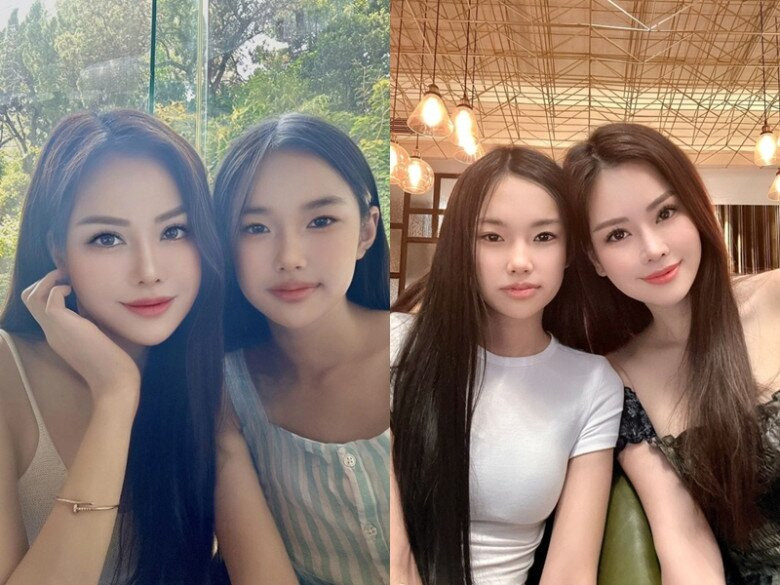 Đào Lan Phương sở hữu nhan sắc trẻ trung, xinh đẹp nên khi Sophia và mẹ chụp ảnh cạnh nhau trông như 2 chị em.