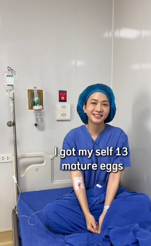 Được biết, cô nàng đã trữ đông thành công 13 quả trứng.