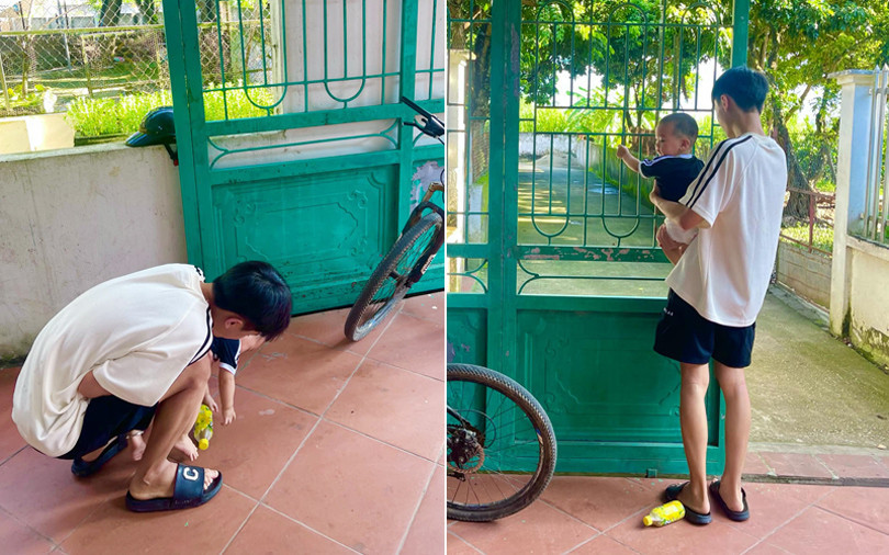 Clip gần 30 giây được gắn chú thích: “Chị gái lấy chồng cách nhà 20km, em trai gọi điện hỏi ‘Bao giờ chị với Táo về chơi, sao lâu thế không đến?’. Chị bảo ‘Chị chưa biết’, thế mà hôm sau thấy cậu mồ hôi nhễ nhại đứng ngoài cổng. Cậu chưa có bằng lái xe máy nên không dám đi xa, chẳng biết mượn xe đạp của ai mà lặn lội đạp hơn 20km sang nhà chị.