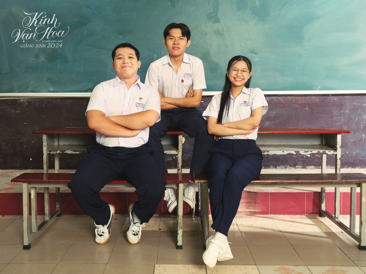 Bộ ba diễn viên trẻ được lựa chọn làm nhân vật chính trong bản điện ảnh. (Ảnh: Galaxy Studio)