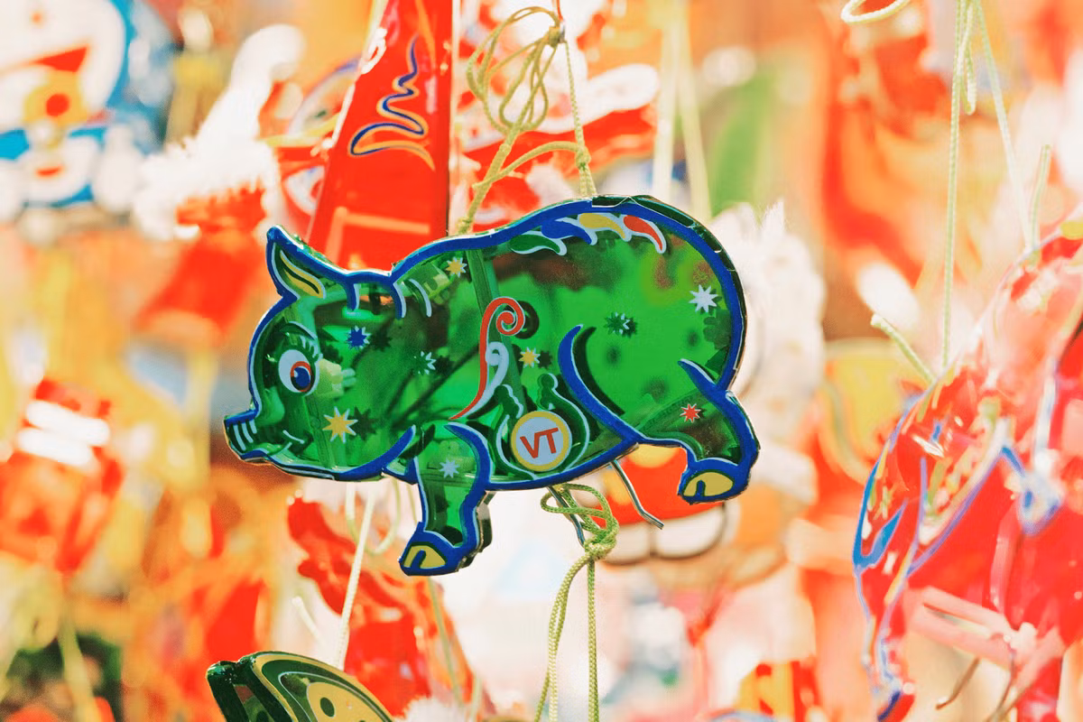 Các loại lồng đèn từ lồng đèn giấy, lồng đèn ngôi sao, lồng đèn hình thú… màu sắc, mẫu mã đa dạng mà giá cả rất phải chăng, dao động vào khoảng 10-50.000 đồng/ chiếc tùy loại.