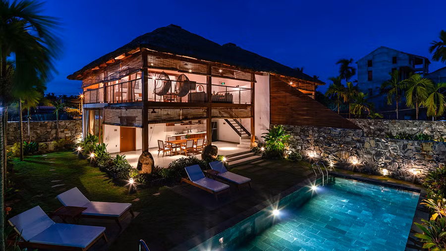 Biet thu song lap o Hoi An xoa nhoa ranh gioi giua nha o va thien nhien-Hinh-17