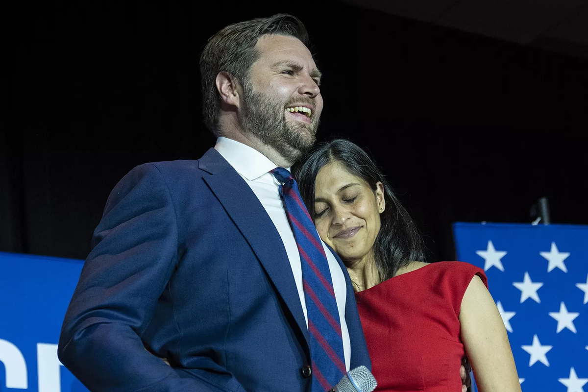 Bà Usha Vance từng có bài phát biểu tại Đại hội toàn quốc của Đảng Cộng hòa vào tháng 7/2024, trở thành cố vấn cho chồng bà - khi đó là ứng viên Phó Tổng thống Mỹ, và thường xuyên đi cùng ông đến các sự kiện vận động tranh cử. Ảnh: GI.