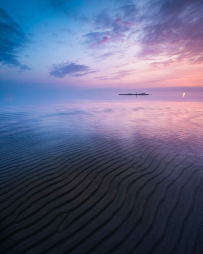 Cảnh hoàng hôn vào mùa hè.