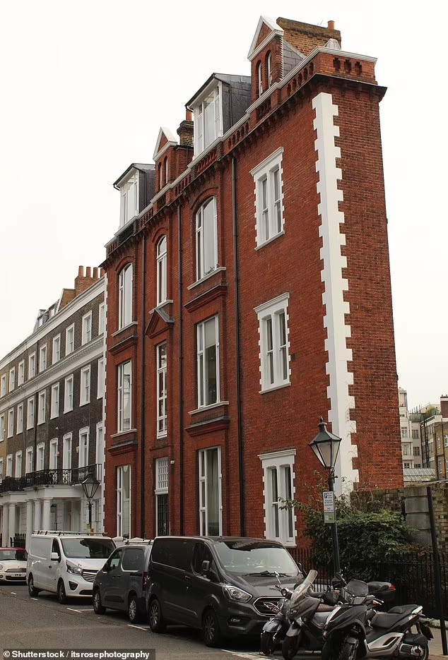 Tòa chung cư ở Nam Kensington, London, Mỹ, rộng 1,8 mét ở điểm hẹp nhất. Ảnh: Shutterstock.