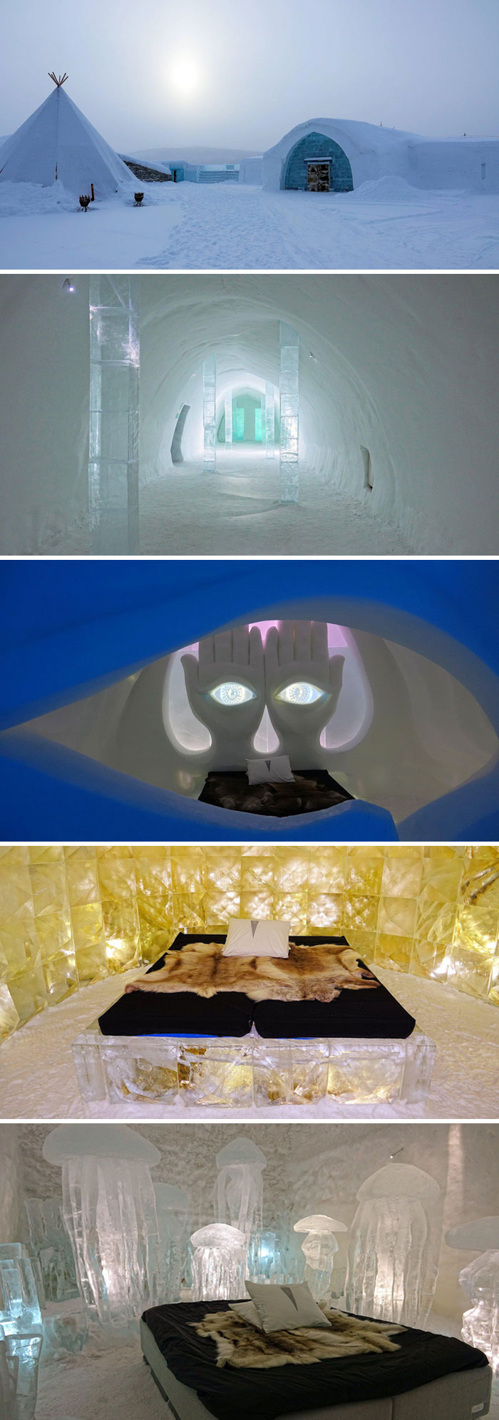 Khách sạn băng độc đáo ở Thụy Điển.