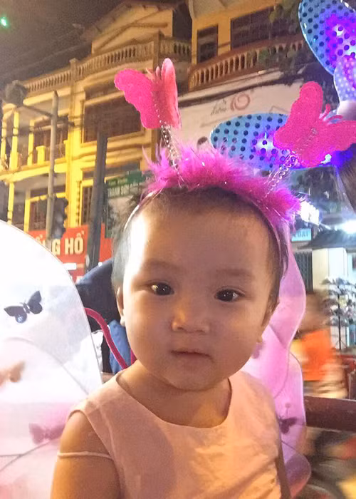 Nhóc tì nhà Lều Phương Anh đáng yêu như công chúa trong trang phục hình con bướm xinh xắn. 