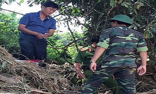 Khu vực phát hiện 2 thi thể. Ảnh: Trần Nghị.