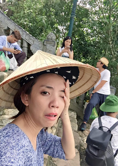 Hai cặp đôi nghệ sĩ đã chọn đỉnh Yên Tử là đích đến trong chuyến du ngoạn nhân dịp ngày Quốc khánh 2/9.