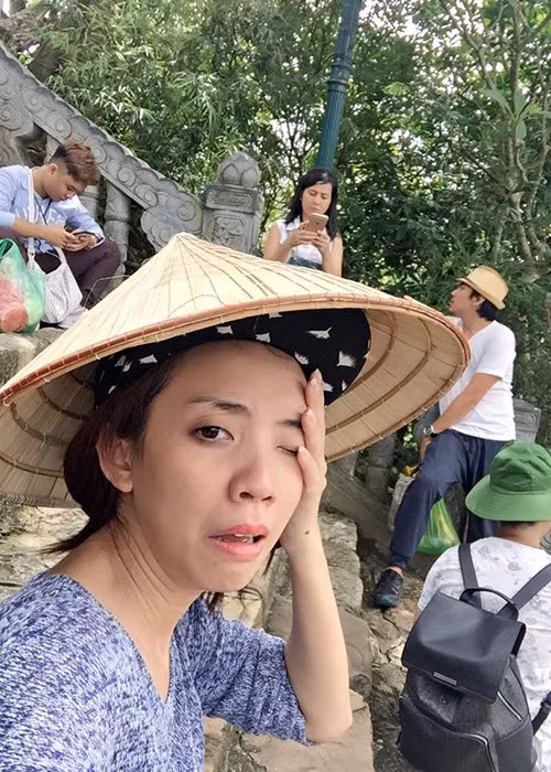 Hai cặp đôi nghệ sĩ đã chọn đỉnh Yên Tử là đích đến trong chuyến du ngoạn nhân dịp ngày Quốc khánh 2/9.