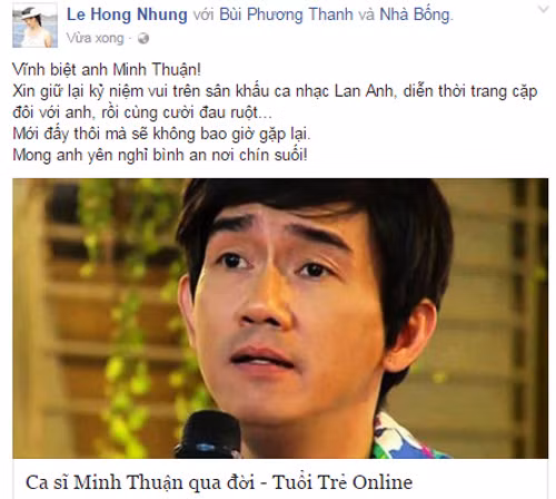 Chia sẻ của Hồng Nhung.