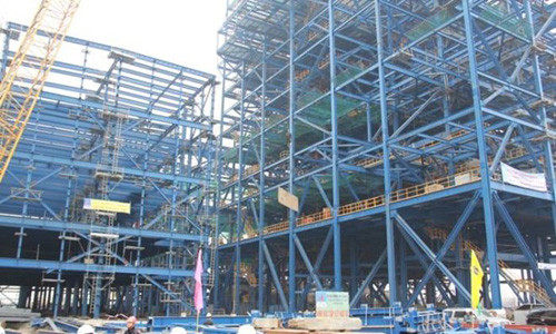 Nhà máy Nhiệt điện Thái Bình 2 đang xây dựng.