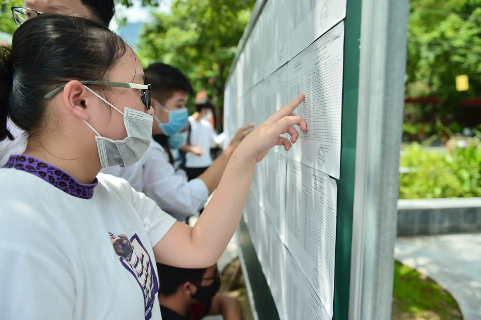 Danh sách phòng thi cho các thí sinh.