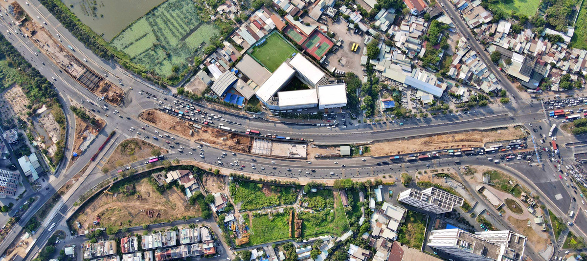 Ngoài giảm kẹt xe, nút giao An Phú còn đặt kỳ vọng sẽ tăng tính kế nối hai bên tuyến đường Mai Chí Thọ. (Ảnh: Xuân Thọ)