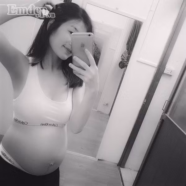 Cao Huyền thời điểm mang bầu.