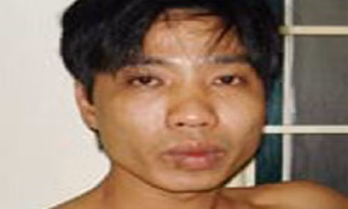 Khoa "Thầy giáo" lúc bị bắt.