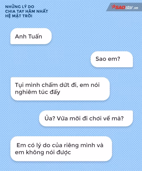 ”Em có lý do của mình và em không nói được”… trời ơi, trò đánh đố chăng?