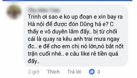 Tài khoản được cho là chị họ của Bùi Tiến Dũng “vạch mặt” Angela Phương Trinh “thả thính” em trai cô nhưng không thành.