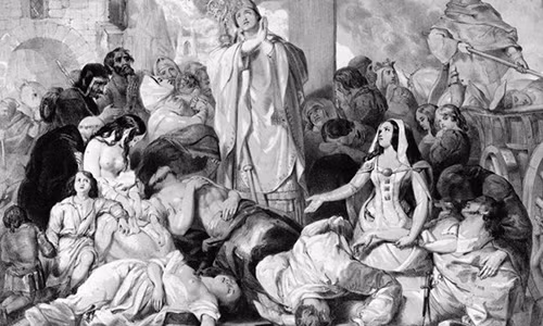 Đại dịch "Cái chết đen" đã tàn phá nặng nề châu Âu, thay đổi hẳn cách sống và văn hóa của lục địa già sau đó. Ảnh: Getty.