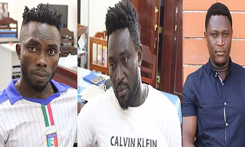 Các đối tượng người nước ngoài tại cơ quan điều tra.