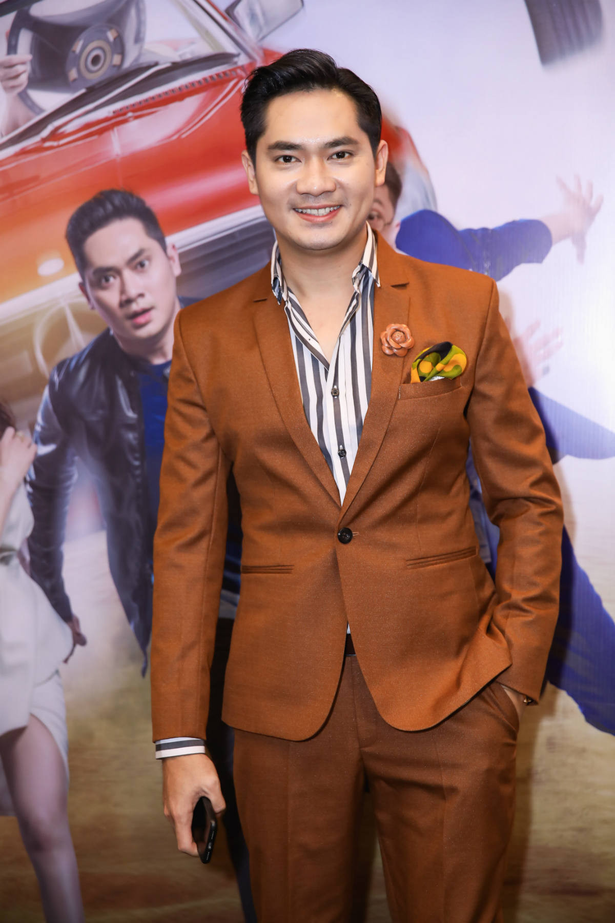 Minh Luân tại buổi ra mắt bộ phim điện ảnh do anh đóng chính.