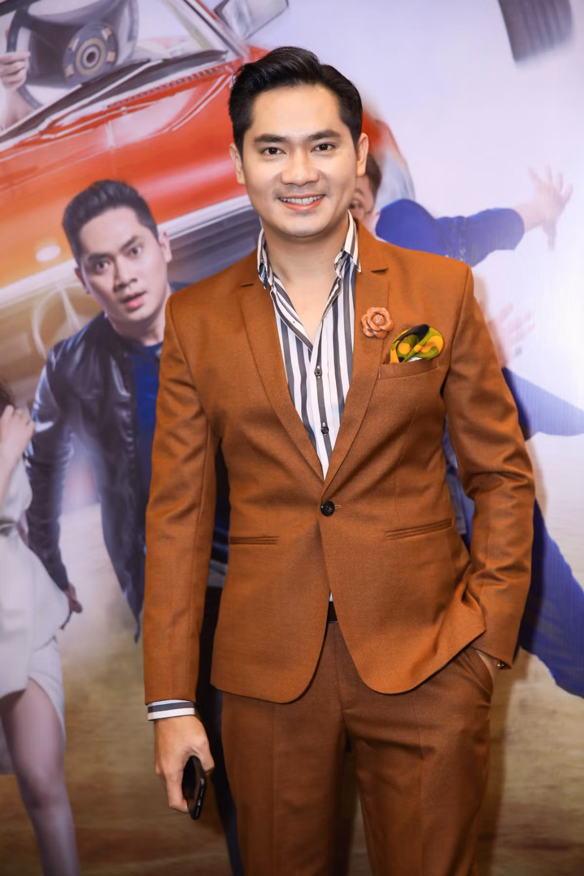 Minh Luân tại buổi ra mắt bộ phim điện ảnh do anh đóng chính.