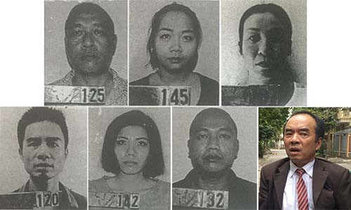 Các đối tượng trong vụ án.