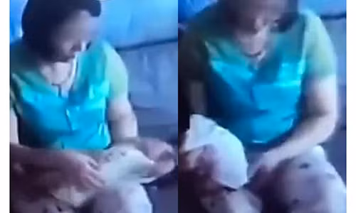 Người giúp việc có những hành động bạo hành trẻ sơ sinh 40 ngày tuổi.