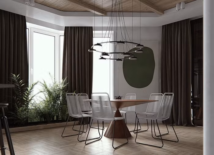 Và bên phòng ăn, những cây xanh vẫn đua nhau mọc, thể hiện sức sống dồi dào.