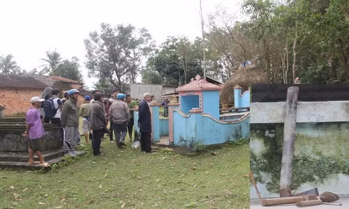 Hiện trường vụ án và hung khí (Ảnh nhỏ)