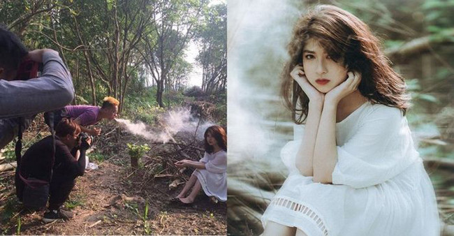 Chụp xong bức ảnh chắc anh chàng "sốc" khói mất.