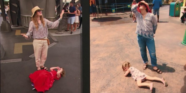 Drew Barrymore thường xuyên có những bức ảnh đẹp khi con gái ăn vạ.