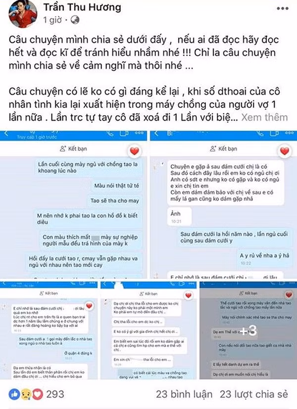 Vợ Tuấn Hưng bức xúc lên tiếng.