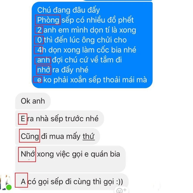 Những mẫu tin nhắn tưởng bình thường nhưng lại ẩn chứa bí mật bất thường.