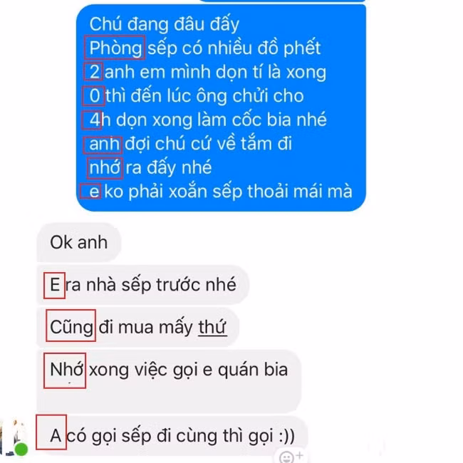 Những mẫu tin nhắn tưởng bình thường nhưng lại ẩn chứa bí mật bất thường.