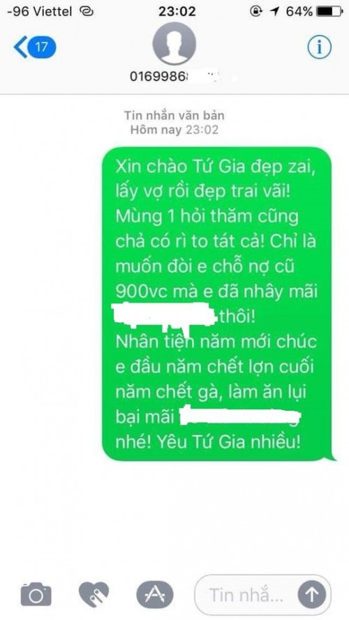 Với những con nợ “cù nhây” và lì lợm, bạn Nguyễn Việt Linh cũng có đôi lời gửi gắm dịp đầu xuân năm mới.