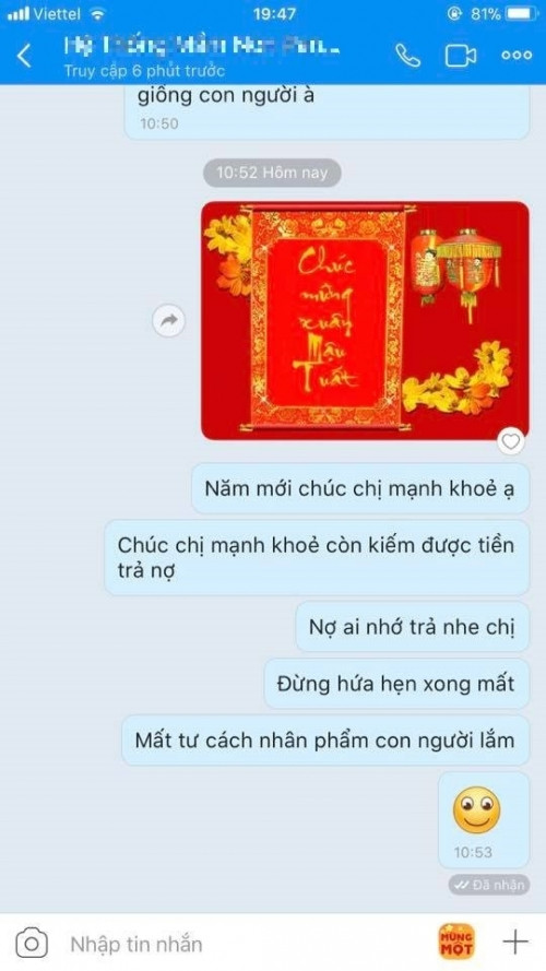 Lời nhắn nhủ vừa nhẹ nhàng vừa sâu cay đến “con nợ” của bạn Vũ Huy Hoàng.