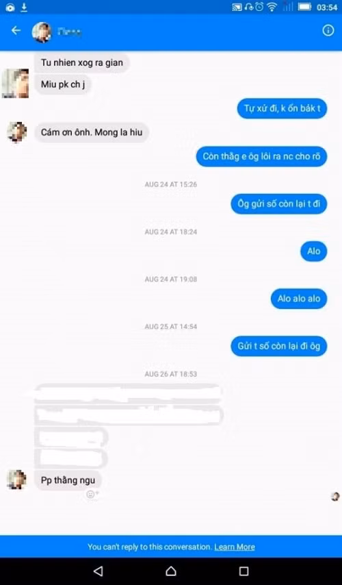 Bạn Đinh Thái Bình còn bị người vay nợ chửi.