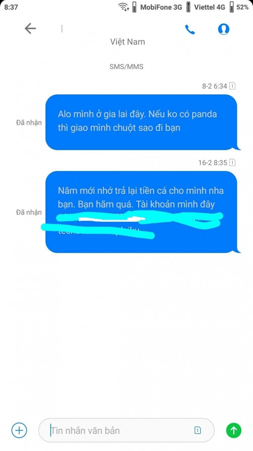 Nguyễn Lê Trung Minh cũng nhiều lần đòi nợ, kể cả đầu năm mới nhưng vẫn không thể nhận được hồi âm.