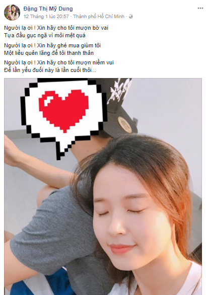 Status đậm chất ngôn tình của Midu, đây là câu hát trong bài hát "Người lạ ơi".