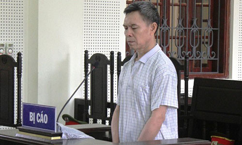 Bị cáo Sơn tại phiên tòa.